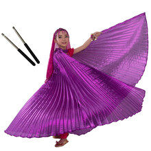 Alas de danza del vientre Isis + palos para niña joyas estilo Bollywood chico conjunto de traje de danza del vientre accesorios ajustables palillos para niños 2024 - compra barato