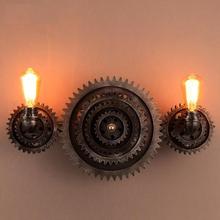 Loft Style Iron Water Pipe Lamp Edison Wall Sconce Metal Axle Gear Wall Light Fixtures For Home Vintage Industrial Lighting 2024 - buy cheap