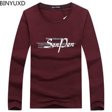 BINYUXD New Hot Sale Autumn Casual Fashion Hip Hop T shirt Long Sleeve Tshirt SenPen Letters Printed T-shirt Men Plus Size M-5XL 2024 - buy cheap