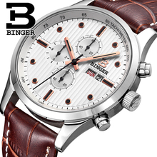 Роскошные брендовые кварцевые мужские часы швейцарские часы Бингер мужские сапфировые мужские часы водонепроницаемые светящиеся наручные часы хронограф 2024 - купить недорого