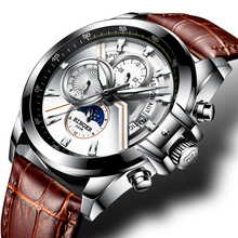 Switzerland BINGER Watch Men Luxury Brand Men Watches Moon Phase Luminous Watches Male waterproof Mechanical Wristwatches B1189 2024 - buy cheap