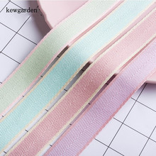 Kewgarden DIY Earrings Brooch Hairbows Accessories 40mm 25mm 16mm Colored Edge Twill Ribbon Handmade Tape Webbing 10Yards 2024 - buy cheap