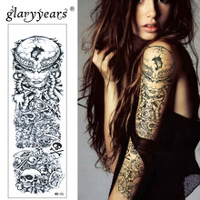 Временная тату-наклейка Glaryyears на большую руку, поддельная тату-наклейка в виде багги, водонепроницаемый большой боди-арт для мужчин, женщин, мужчин 2024 - купить недорого