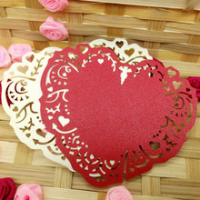 50pcs laser cutting love shape glass cup name card place card wedding decoration party supplies 5Zsh058 2024 - buy cheap