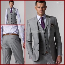 Custom made measure Classic Men's Suits Groom Tuxedos Best man Wedding Groomsman/Men Suits Bridegroom (Jacket+Pants+Tie+Vest) 2024 - buy cheap