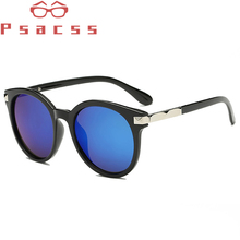 Psacss novo vintage redondo óculos de sol moda feminina de alta qualidade óculos de sol feminino marca luxo designer lentes sol mujer 2024 - compre barato