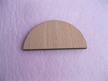 half of circle shape  wooden brooches cut 2024 - buy cheap