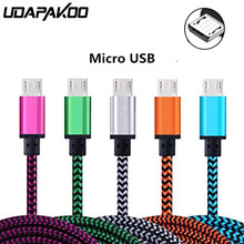 Adaptador de cargador Micro USB de nailon para Xiaomi mi2, mi3, Usb para SAMSUNG A3, A5, A7, J1, J2, J3, J5, J7, 2016, 1m 2024 - compra barato