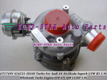 Turbo GT1749V 454231 454231-5010S 038145702L 028145702R para Audi A4 A6 Skoda Superb I VW B5 2000- AVB ATJ AJM 1.9L TDI, envío gratis 2024 - compra barato