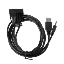 1M Car Dash Flush Mount USB Port Auto Boat 3.5mm AUX USB Extension Cable Adapter 2024 - buy cheap