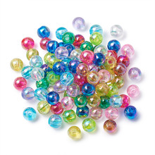 200pcs 4mm Mixed Color Round Transparent AB Color Acrylic Beads Loose Spacer Beads for Jewelry Making DIY Bracelet Hole: 1.5mm 2024 - buy cheap