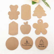 Kraft Paper Heart Bear Apple Shape Hang Tag Multiple Styles Brown Festival Party Birthday Engagement Supplies Hang Tag 50Pcs/Lot 2024 - buy cheap