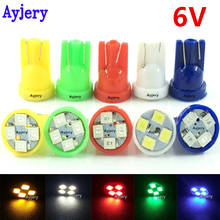 AYJERY !! DC 6V 6.3V 100pcs T10 194 168 W5W 1210 4 SMD 4 LED White Blue Yellow Red Car LED Light Bulbs Indicator Reading Lamps 2024 - buy cheap