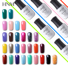 Lâmpada led para esmalte de unha, 28 cores, 8ml, hnm cor pura, verniz híbrido uv, primer de esmalte semi permanente 2024 - compre barato