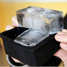 4-полость большой силиконовый напиток кубик льда Пудинг Для желе для мыла плесень лоток инструмент для мороженого инструменты для льда поддоны формы бар поставки 2024 - купить недорого