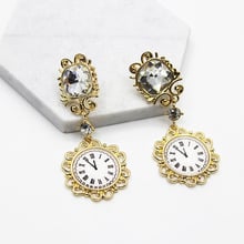 Pendientes barrocos para mujer, pendientes de cristal de reloj, 037 2024 - compra barato