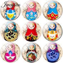 JWEIJIAO Tradition Russian Matryoshka Japan Doll Picture DIY Glass Cabochon Dome For Keychain Bracelet Jewelry Findings Custom 2024 - buy cheap