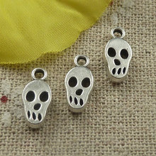 300 pieces tibetan silver skull charms 13x6x3mm #4408 2024 - buy cheap