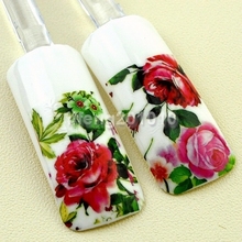 5 Pieces beauty peony design water transfer nail stickers decals manicure nail art decoration tools 389 2024 - buy cheap