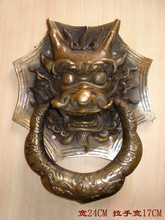 Copper Brass CHINESE crafts decoration NICE Chinese  Dragon Head Door Knocker 10" 2024 - buy cheap