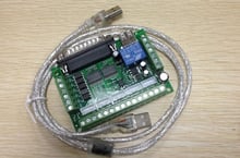 5 Axis CNC Interface Adapter Breakout Board For Stepper Motor Driver Mach3 + USB Cable, mach3 CNC controller 2024 - купить недорого