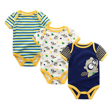 3PCS/LOT Newborn Girl Boy Baby Clothes High Quality Cute 100%Cotton Short Sleeve Baby Rompers Roupas de bebe Infantil Costumes 2024 - buy cheap