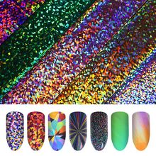 1 Box Holographic Nail Foil Set 2.5*100cm Transparent AB Color Transfer Sticker Manicure Nail Art Decals 2024 - buy cheap