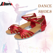 Alharb New Latin Dance Shoes For Childre Girls Tango Salsa Ballroom Dance High Heels Soft Dancing Shoes 3cm Ballroom Dance shoe 2024 - buy cheap