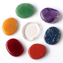 7 pieces Chakra Stone Set Palm Natural Stone and Crystal for Reiki Healing with one Pouch PS008 2024 - buy cheap