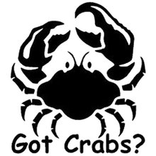 14CM*15.5CM Got Crabs? Vinyl Sticker Funny Prank Sand Boat Car Styling Vinyl Decal Sticker Car Accessories Decoration C8-0273 2024 - buy cheap