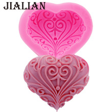 Love shape for Wedding Cake Decoration tools Heart Silicone Mold  baking Fondant Mould handmade soap mold T0733 2024 - buy cheap
