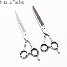7.0" JP 440C Customized Brand Professional Hairdressing Scissors Thinning Shears Hair Cutting Scissors Salon Hair Scissors C1021 2024 - buy cheap