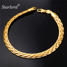 Starlord Vintage Bracelet Gold/Rose Gold/Black Gun/Silver Color Fashion Jewelry 6MM 21CM Men Accessories Bracelet H228 2024 - buy cheap