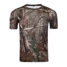 New Outdoor Hunting T-shirt Men Breathable Army Tactical Combat T Shirt Military Dry Sport Camo Camp Tees-Tree camouflage 2024 - buy cheap