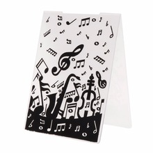 Plastic Embossing Folder Template for DIY Scrapbook Photo Album Card Paper Craft Music Note-S001 2024 - buy cheap