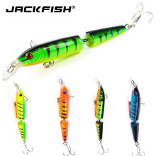 JACKFISH 2 Sections Swimbait 3D Eyes Lifelike Fishing Lure With 6# Treble Hooks Hard Bait Artificial Lures Fishing Tackle 2024 - buy cheap