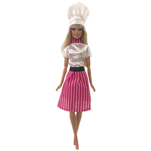 NK One Set Doll Clothing Handmade Cosply Costume Chef Clothes For Barbie Doll Accessories Hat  Kids Toy 2024 - buy cheap