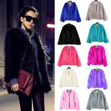 2018 Winter Women Warm Luxury Rabbit Fur Coat Fluffy Faux Fur Coat Ladies Long Sleeve Thick Fake Fur Jacket Fourrure Femme 2024 - buy cheap
