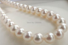 ¡! Hermoso + 9-10 MM perfecto blanco redondo Mar del Sur perlas sueltas 15 "JT5058 2024 - compra barato