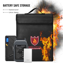 Wholesales 10PCS Security Fireproof Document Bag Safe Bag Cash File Envelope Organizer with Strong Handle 38x30x6.5cm Black 2024 - buy cheap