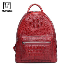 McParko Backpack Women Luxury Crocodile Genuine Leather Back Pack Elegant Design Alligator Bag For Women Fashion Ladies Bags Red 2024 - buy cheap
