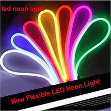 15M standard RGB Neon flex,72pcs 5050SMD/m color changing led neon tube with remote controler ,AC110V 220V led sign board tube 2024 - buy cheap