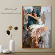 Skills Artist Pure Hand-painted High Quality Impression Ballet Dancer Oil Painting on Canvas Realistic Dancer Canvas Painting 2024 - buy cheap