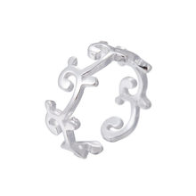 Anillos de ramas de árbol chapados en plata para mujer, joyería de moda de tamaño ajustable, regalos de compromiso 2024 - compra barato