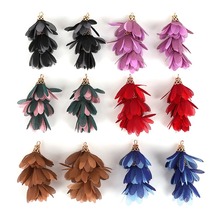 2pcs 5.5cm*3cm Three-layer Bohemian Flower Tassel Charms For Bracelet Necklace Jewelry Making DIY Earring Findings 2024 - buy cheap