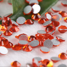 Orange red 1440PCS SS3  Glitter Nail Non Hotfix Crystal Color 3D Nail Art Decorations Flatback Rhinestones 2024 - buy cheap