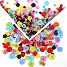8/11/15/20mm Round Resin Buttons 4 Holes Sewing Button Scrapbooking Decoration DIY Kids Clothes Doll Handmade Crafts Accessories 2024 - buy cheap