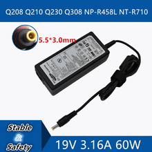 19V 3.16A 60W 5,5*3,0 мм адаптер переменного тока для ноутбука DC зарядное устройство разъем порт кабель для Samsung Q208 Q210 Q230 Q308 NP-R458L NT-R710 2024 - купить недорого