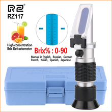 RZ Refractometer Sugar Meter 0-90% Brix RHB-90ATC Handheld Brewing Auto Refractometer Fruit Sauce Meter Sugar Refractomer 2024 - buy cheap