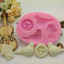 Birds Nest Silicone Mold Cake Decoration Fondant Cake 3D Mold Food Grade H413 2024 - buy cheap